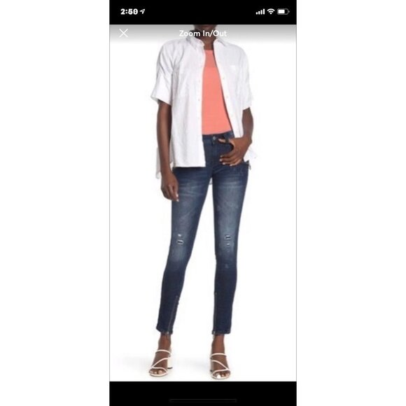 NWT Women Rock Revival Moto Skinny Jean - Picture 5 of 5